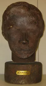 Scultura originale 1956 GAETANO CECERE in argilla BUSTO TESTA DI DONNA "EUNICE" - Elencato - Foto 1 di 12