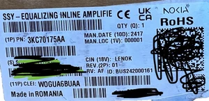 Amplificador en línea ecualizador Nokia 3KC70175AA SSY - Imagen 1 de 1