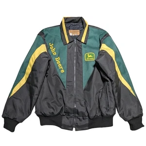 👀🔥RARE Vtg John Deere 2XL Retro Jacket G. Lundeen Outerwear VERY UNIQUE - Picture 1 of 11