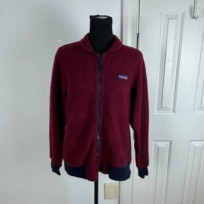 Patagonia Woolyester Fleece Full Zip Jacket Red & Blue Women's Size M - Image 1 of 4
