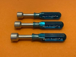 (3) XCELITE #P12 - 3/8” MINI COMPACT NUT DRIVERS - U.S.A. - NEW - FREE SHIPPING - Picture 1 of 3