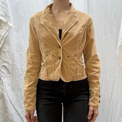 Jaqueta de veludo camelo estilo blazer Younique vintage Y2K - Imagem 1 de 4