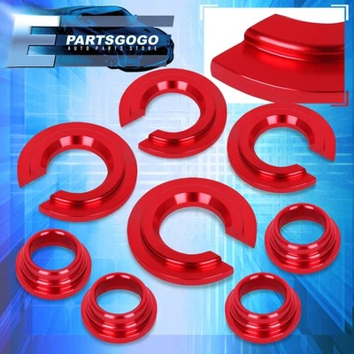 For 89-98 Nissan 240SX S13 S14 Red Rear Suspension Subframe Bushing Collar Kit Foto 1 de 2