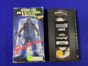 Slaughterhouse (VHS, 1987) Rare, Untested *Mold, Moisture Damaged Cover READ - Imagen 1 de 10