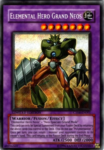 Vintage YuGiOh Elementarheld Grand Neos CT04 EN001 Limited Edition Fusion Holo - Bild 1 von 2