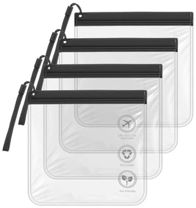 TSA Flüssigkeitsbeutel, 4 Stück Reise Druckverschlussbeutel, Reise Quart Größe Tasche TSA Zulassung... - Bild 1 von 7