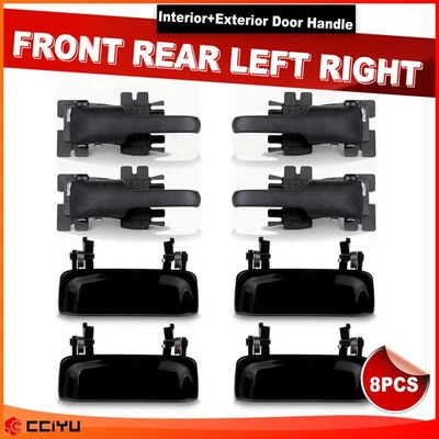 Juego de 8 manijas de puerta negras interior y exterior lado izquierdo derecho para Ford Explorer Foto 1 de 4