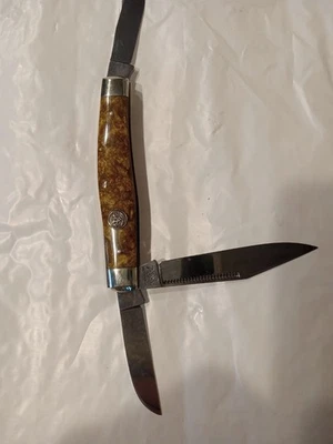 Bulldog Stockman Vintage 3-Blade Knife Solingen Germany 1995 Gold Dust 3 3/4" - Image 1 of 4