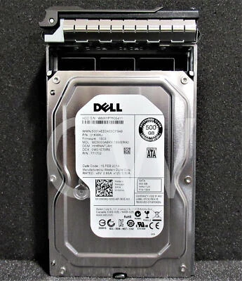 1KWKJ Dell WD5003ABYX 500GB 7.2K RPM 3Gb/s 3.5" SATA HDD R710 R720 R730 R730XD - Image 1 of 2
