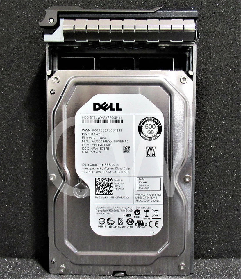 Dell Western Digital 1kwkj 500gb 7200rpm SATA 3.5" HDD