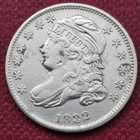 1832 Capped Bust Dime 10c High Grade AU Det.  #31144 Cover