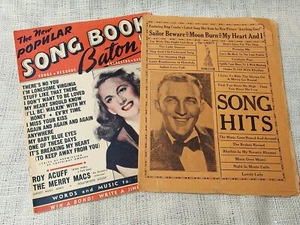 Song Book Baton Magazine Georgia Gibbs Vol. 1 No. 10 c.1945 & Bing Crosby Hits - Imagen 1 de 4
