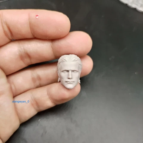DIY 1:12 Mads Mikkelsen Head Sculpt Fit 6'' Male Soldier Figure Body Model Toys Cover