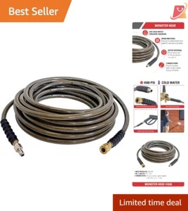 Pressure Washer Hose 3/8" x 100 Feet Polyurethane Kink Resistant Cold Water Use - Picture 1 of 8