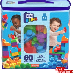 MEGA BLOKS Big Building Bag - building set with 60 big Colorful Blocks - +1 bag. - Picture 1 of 7