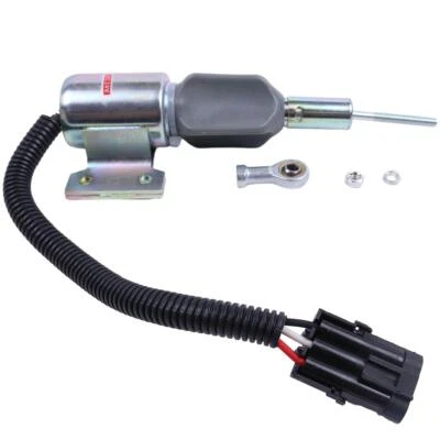 24V Diesel Engine Shutoff Solenoid 3932530 SA-4756-24 for Cummins 5.9L 6BT - Image 1 of 4
