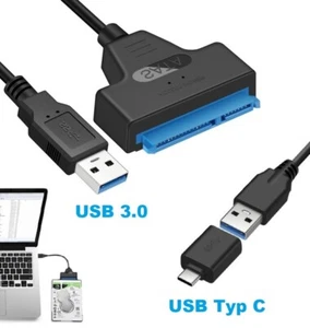 SATA auf USB 3.0 Typ C Adapter Kabel für 2.5 Zoll HDD SSD Festplatte USB C✅ - Bild 1 von 5