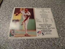 Steve Carlton Philadelphia Phillies Unsigned HOF Induction Day 8x10 Card cancell
