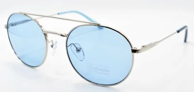 Gafas de sol para hombre Calvin Klein CK18116S 046 aviador redondas 52-19-140 níquel/azul Foto 1 de 3