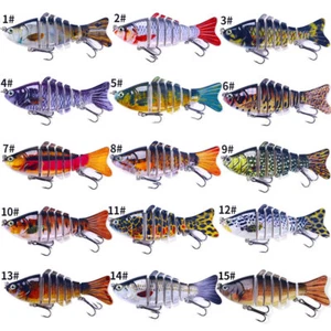 15pcs Swimbait Multi Jointed Lifelike Fishing Lures for Bass, Trout, Walleye - Picture 1 of 7