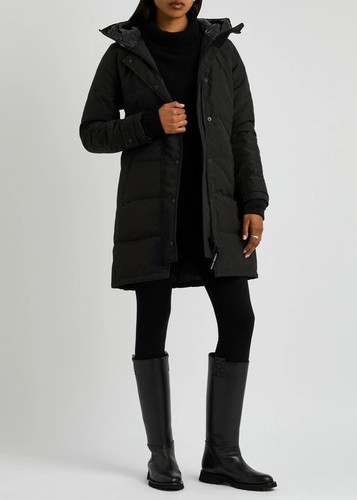 $1.475 CANADA GOOSE Shelburne Parka Arctic Tech con cappuccio XS 3802W nero