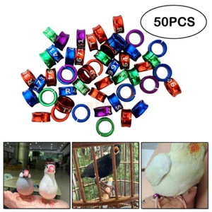 Split Aluminium Bird Leg Bands Split Aluminium Bands Parrot Leg Rings Set 50PCS - Picture 1 of 14