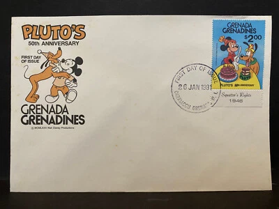 GRENADA GRENADINES, 1980s, DISNEY Cachet FDCs, First Day Covers - Image 1 of 2