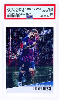 Colección Panini Día del Padre Lionel Messi 2019 #LM/199 PSA 10 Foto 1 de 2