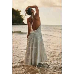 Free People Somewhere Sunny Drop-Waist Maxi Dress Size S/P NWOT - Picture 1 of 10