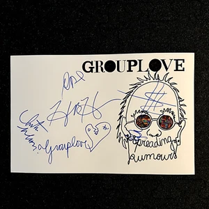 Grouplove Signed Spreading Rumors Poster, Exact Proof (Autograph NOT CD / Vinyl) - Picture 1 of 2