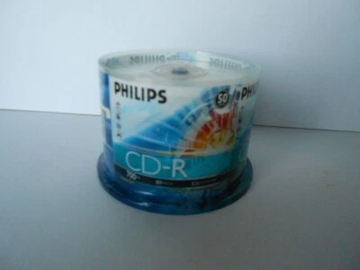 Philips CD-R 52X 80Min 700MB Blank Media Disc Spindle-Pack 50 CDR CD Burn Data - Image 1 of 2