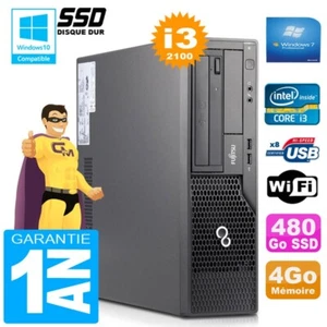PC Fujitsu Esprimo E500 E85+ SFF Core I3-2100 RAM 4Go Scheibe 480 GB SSD Wifi W7 - Bild 1 von 1