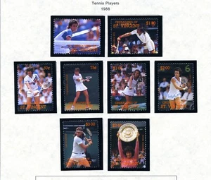 St Vincent Gren   MNH   614-21   Tennis Players     SV869 - Picture 1 of 1