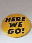 Vtg Steelers 3 In Button Here We Go