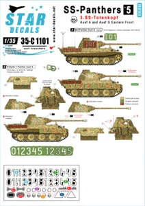 Star Decals 1/35 SS-Panthers Part 5: 3.SS-Totenkopf Ausf A decal 35C1101 x - Picture 1 of 2