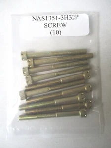NAS1351-3H32P Socket Head Screw 10-32 x 2" Drilled Head Plated - Lot of 10 - Picture 1 of 4