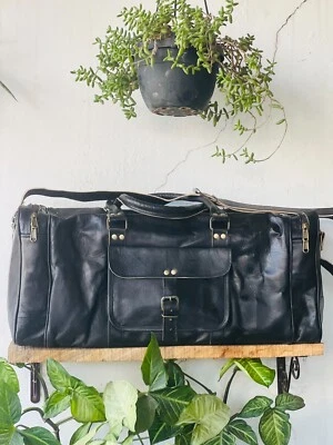 Pure Filtered Goat Leather Duffel bag Travel Overnight For Men And Women - Image 1 of 4