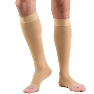 Truform Compression Stockings Silicone grip Dot-Top 30-40 mmHg Open Toe 1x Pair