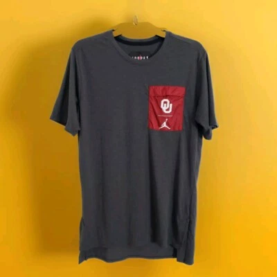 Air Jordan PE Oklahoma Sooners Dri Fit 训练衬衫 Jumpman 男式 M 码。 — 第 1/4 张图片