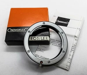 Novoflex Leica-R Lens Mount to Canon EOS Body Adapter. Chrome. Original box. - Picture 1 of 2