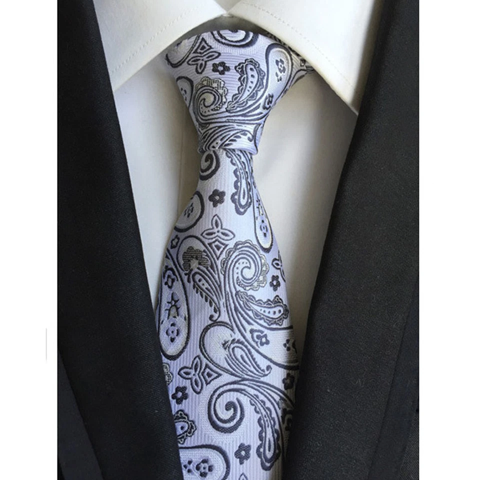 Corbata Jacquard Hombres Paisley Floral 8CM Cuello Ancho Negocios Boda Fiesta Foto 1 de 1