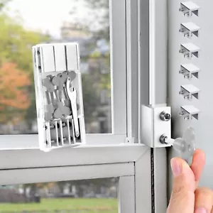 6 Sets Security Window Locks with Keys for Vertical Horizontal Sliding Windows - Picture 1 of 8