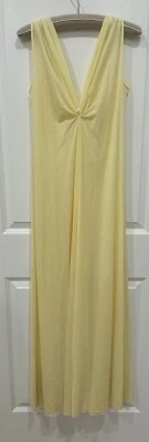 Camisón griego cascada Claire Sandra Lucie Ann amarillo nailon de colección años 70 M/L 36 Foto 1 de 4