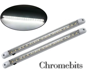2X Potenza 18 LED 12V Striscia Interno Faro Auto Caravan Barca Motorhome Rv - Foto 1 di 6