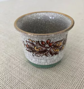 Vtg Dahl Jensen Royal Copenhagen MCM Crackle Glaze Cup Cigarette Holder 24K - Picture 1 of 8