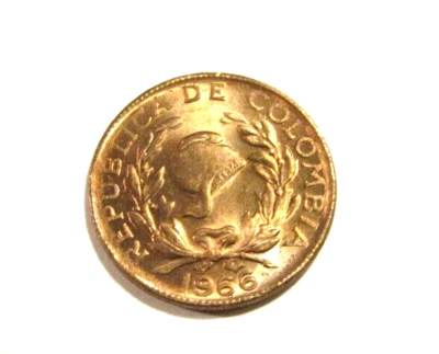 Colombia 1966 5 Centavos unc Bronze Coin - Image 1 of 4