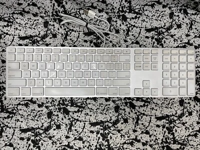 Genuine Apple A1243 Wired USB Keyboard for iMac Mac Mini Mac Pro w/Keypad - Image 1 of 4