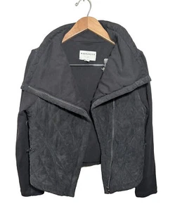 Chaqueta Anthropologie Marrakech Mujer Acolchada Moto Cremallera Pequeña Negra - Imagen 1 de 6