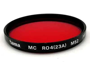 Hama Farbfilter MC RO4(23A) M52 (VII) rot red 52mm Kreisförmig Filtergewinde M52 - Bild 1 von 1