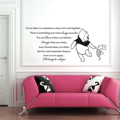 Inspired Wall Decal the Pooh There is a Tomorrow Baby Quote Removable Art Decor - Image 1 of 4